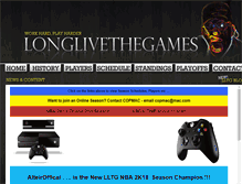 Tablet Screenshot of longlivethegames.com